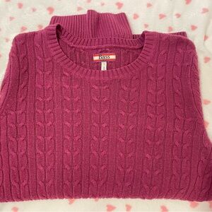 Perfect pink cable knit sweater, size small